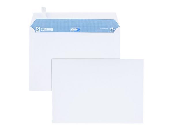 1 Boite de 200 Enveloppes blanches C5 100g bande de protection