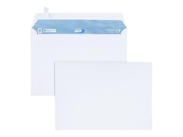 1 Boite de 200 Enveloppes blanches C5 100g bande de protection