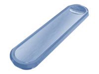 1 Boîte plastique contenant fourchette, couteau et petite cuillère. Bleu