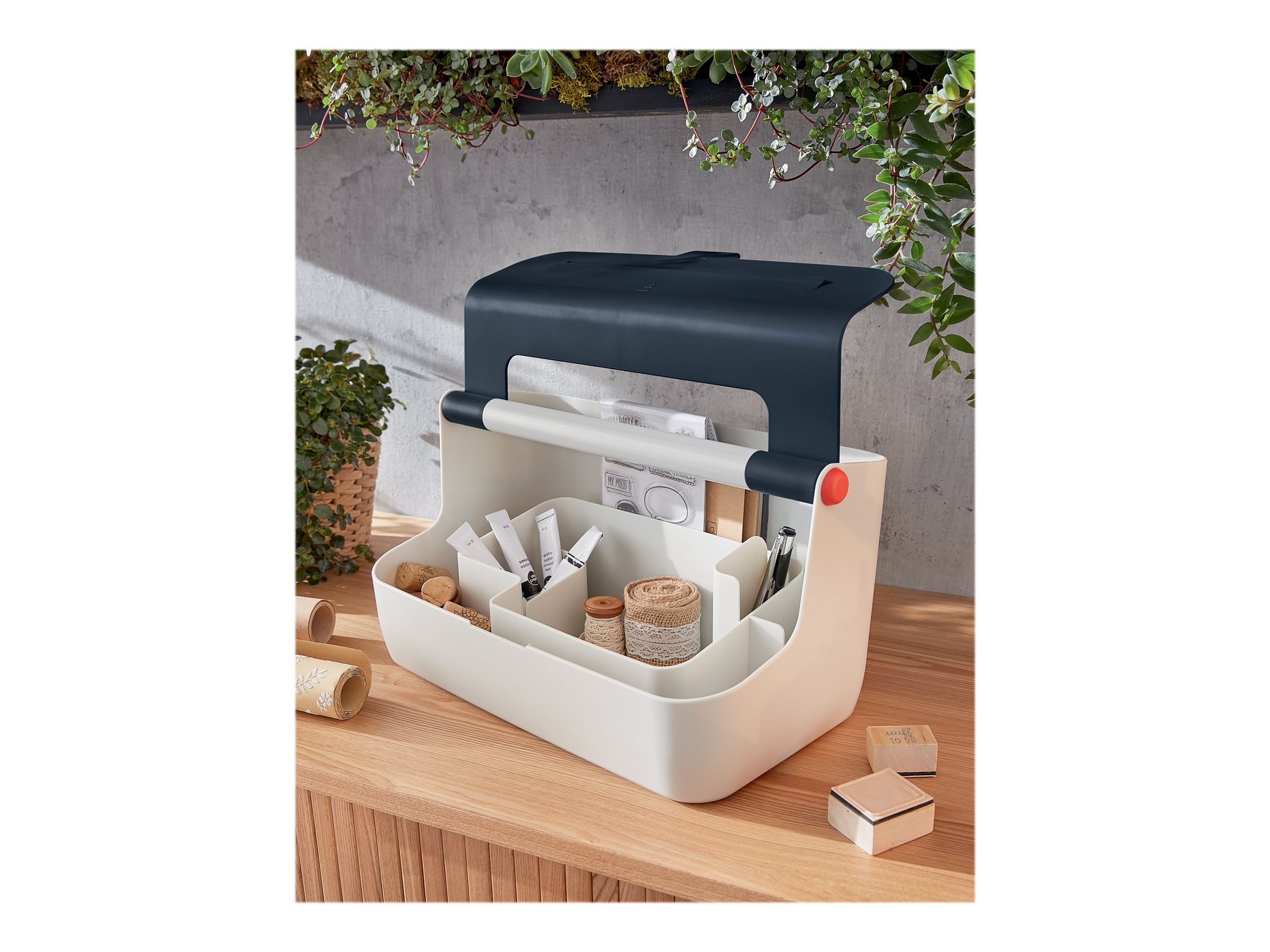 1 Bac de rangement Cosy gris