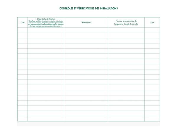 1 Registre de sécurité pour les ERP - 24x32 cm - 32 pages
