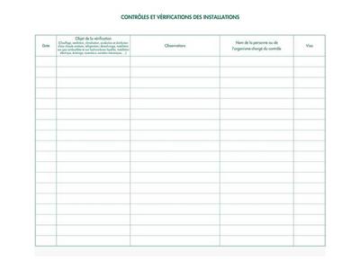 1 Registre de sécurité pour les ERP - 24x32 cm - 32 pages