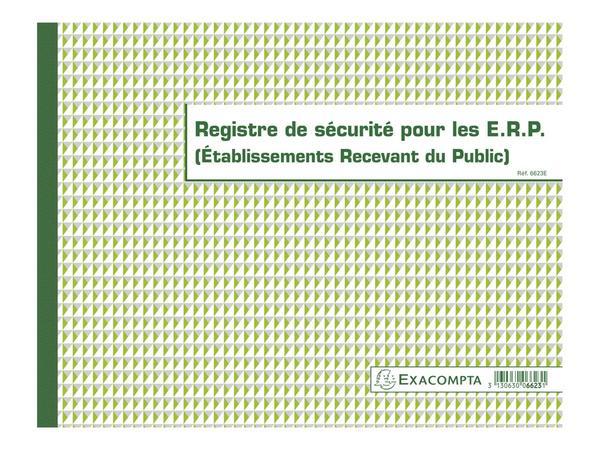 1 Registre de sécurité pour les ERP - 24x32 cm - 32 pages