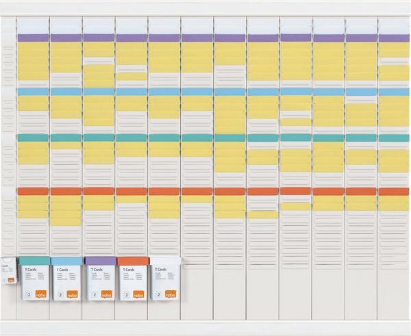 1 Kit planning annuel 13 colonnes 32 fentes - Blanc