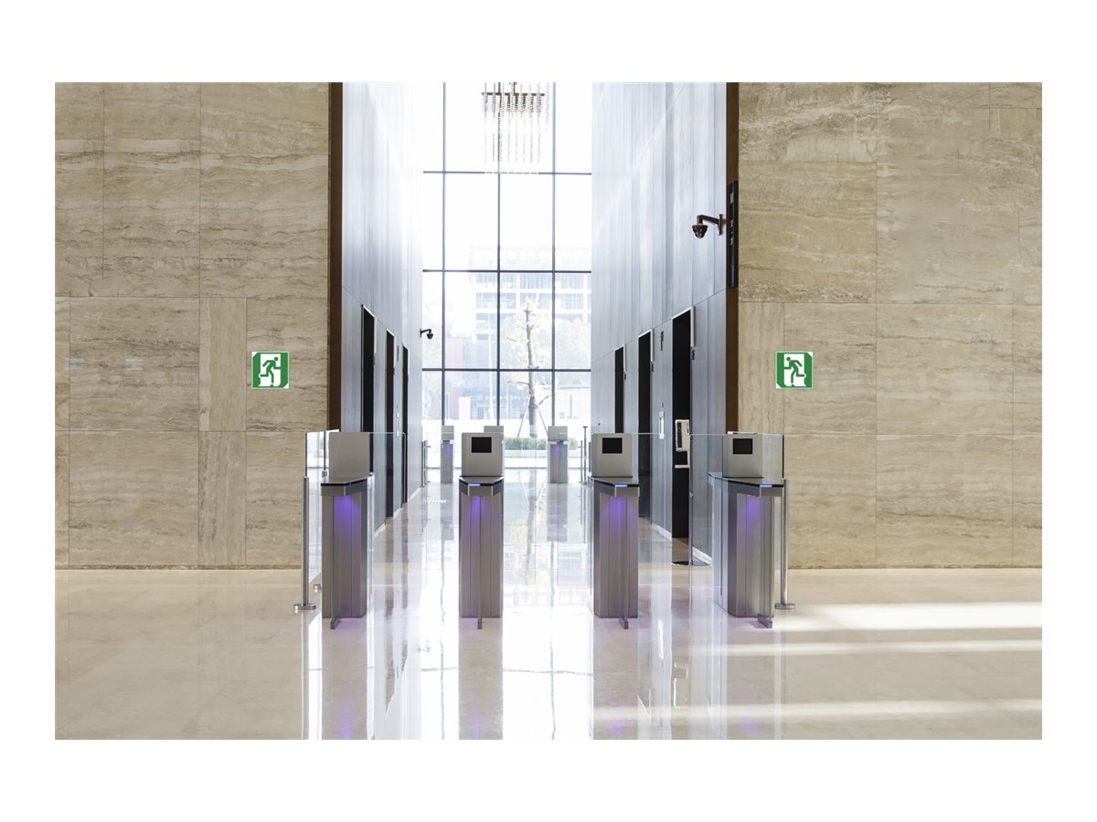 1 Panneau adhésif évacuation droite 20 cm - Vert