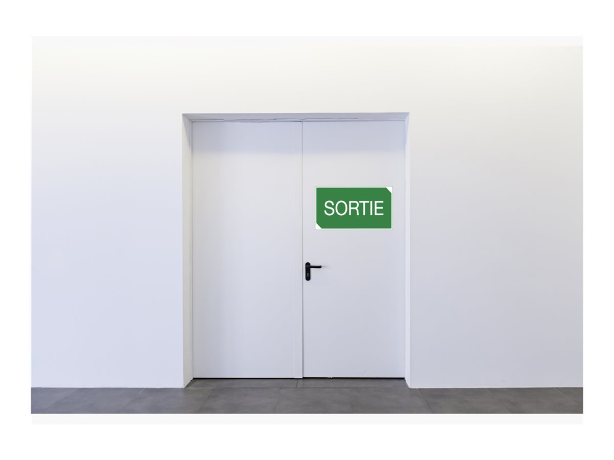 1 Panneau adhésif Sortie 35 cm - vert