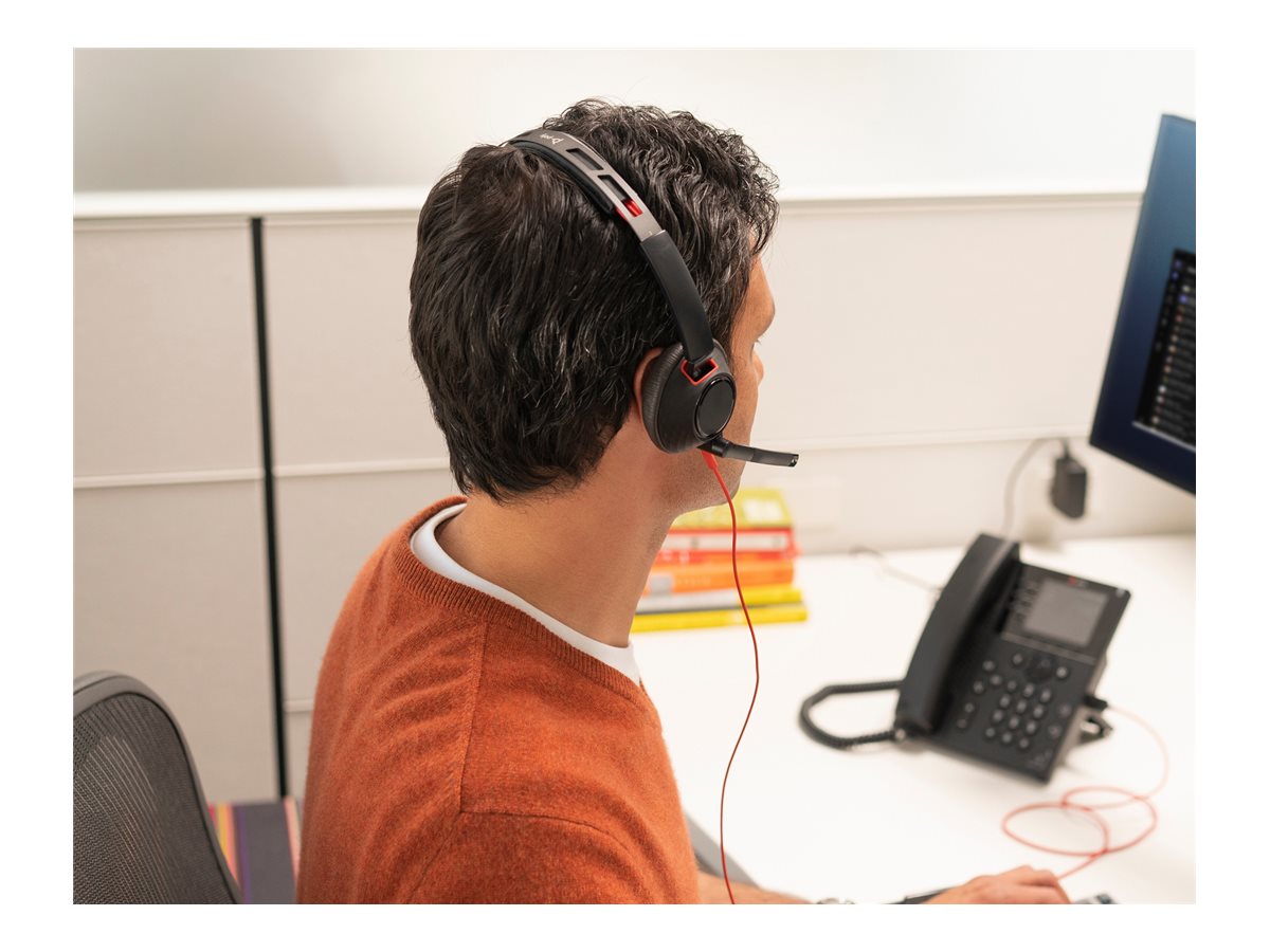 1 CASQUE FILAIRE POLY BLACKWIRE 5220 USB-A/C