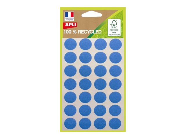 1 168 pastilles de signalisation rondes,Ø 15 mm, bleu, 100% recyclé