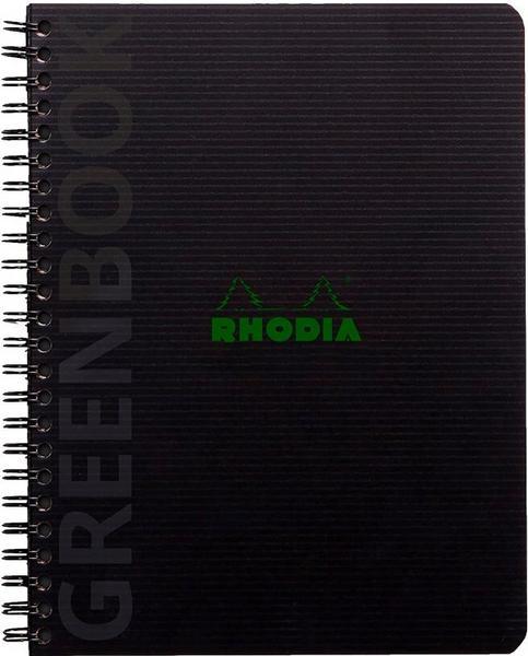 1 Cahier Rhodia polypropylène recyclé 160 pages A5+ 5x5. Noir