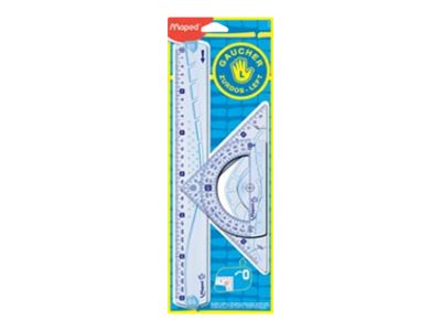 1 Kit de traçage 3 pièces GEOMETRIC, spécial gauchers, plastique recyclé