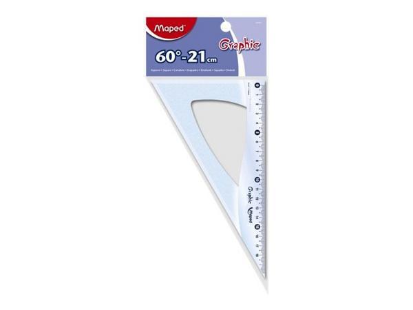 1 Equerre 60° grand côté 21 cm - GEOMETRIC, en plastique recyclé