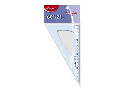 1 Equerre 60° grand côté 21 cm - GEOMETRIC, en plastique recyclé