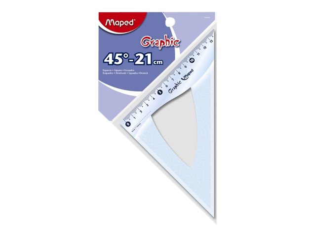 1 Equerre 45° hypoténuse 21 cm - GEOMETRIC, en plastique recyclé