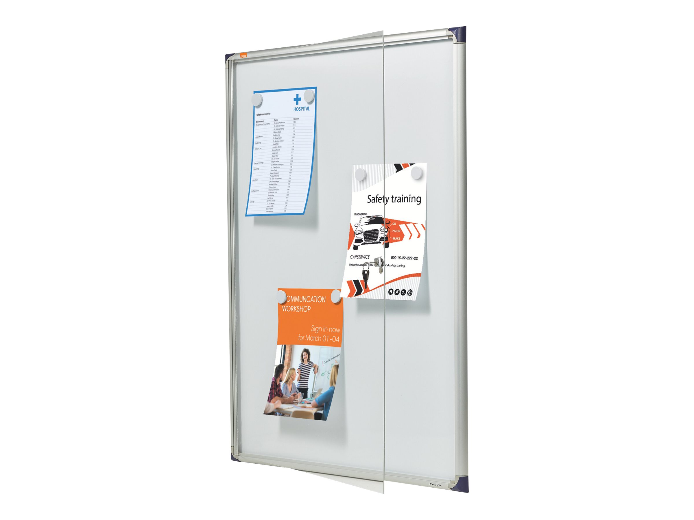 1 Vitrine d'intérieur extra-plate à fondmagnétique 9A4 NOBO