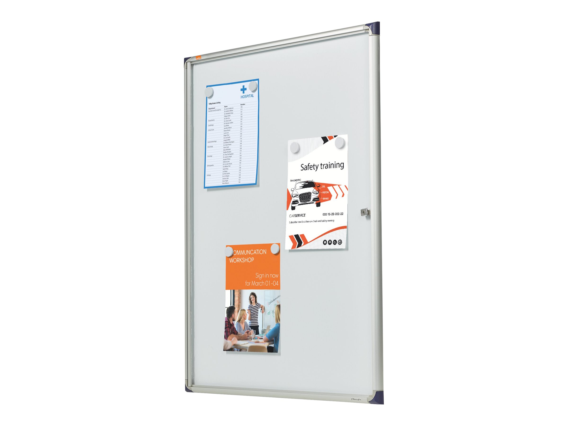 1 Vitrine d'intérieur extra-plate à fondmagnétique 9A4 NOBO