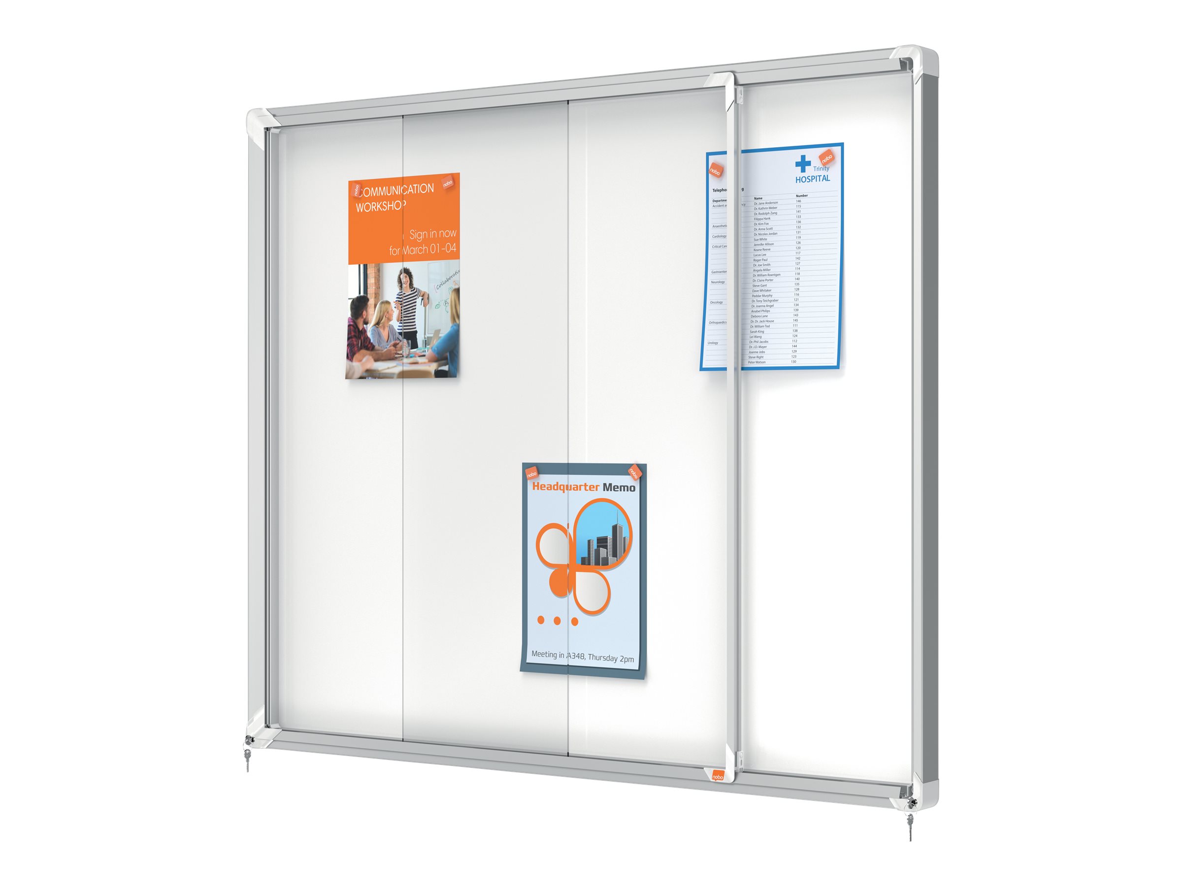1 Vitrine d'intérieur avec  porte coulissante Premium Plus 15A4  NOBO