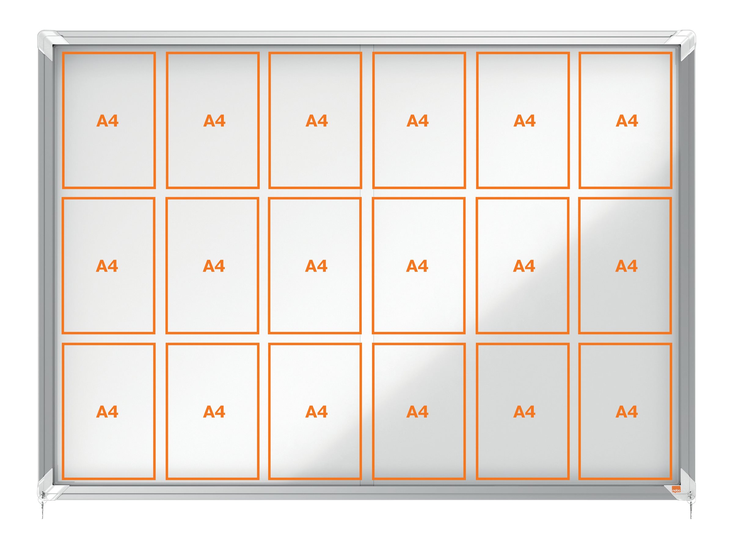 1 Vitrine d'intérieur avec  porte coulissante Premium Plus 18A4  NOBO