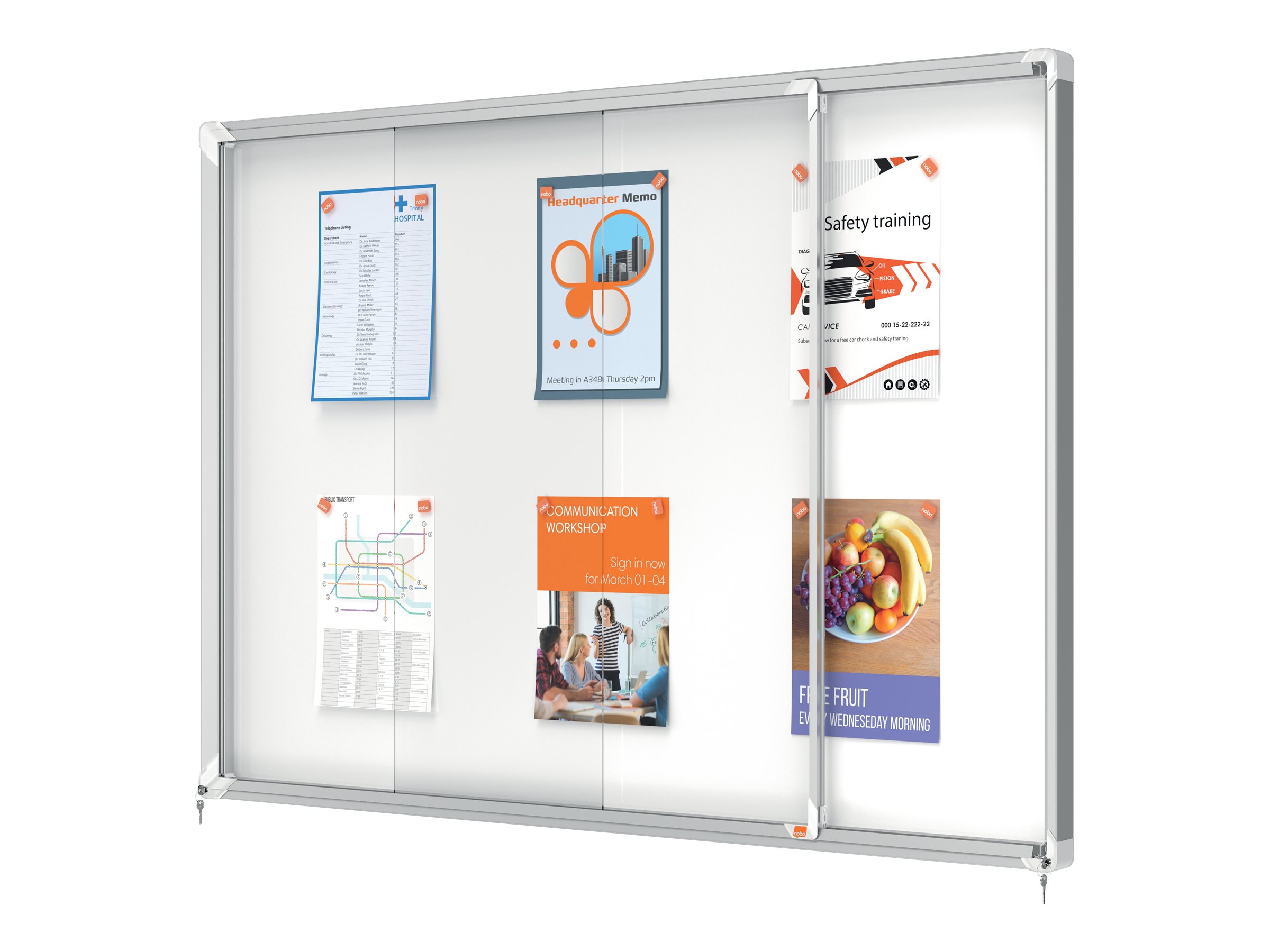 1 Vitrine d'intérieur avec  porte coulissante Premium Plus 18A4  NOBO