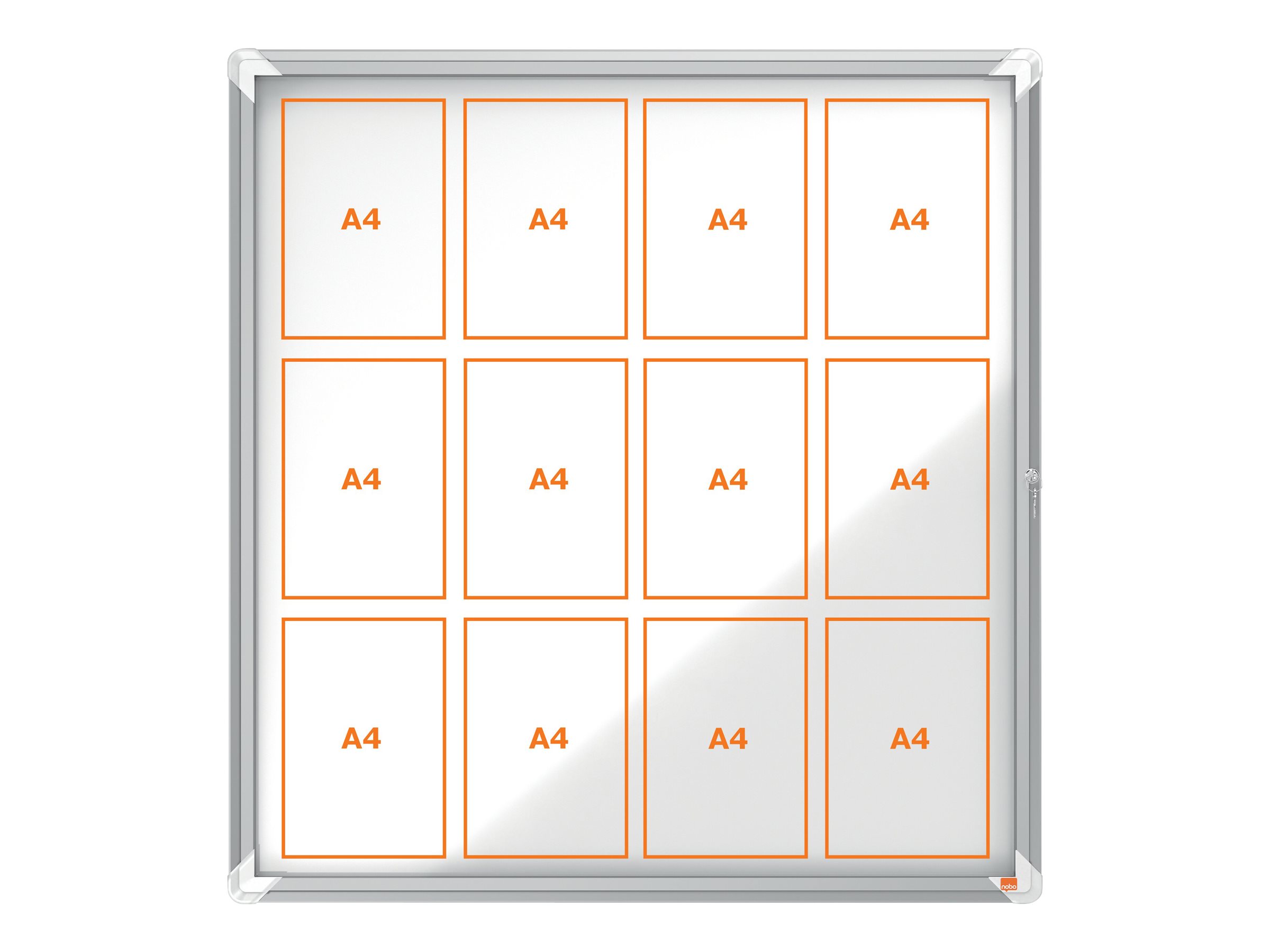 1 Vitrine d'extérieur magnétique PremiumPlus 12A4 NOBO