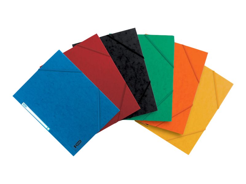 1 Lot de 10 Chemises 3 rabats à élastiques OXFORD Bicolor Recyc+ Assorti 5couleurs