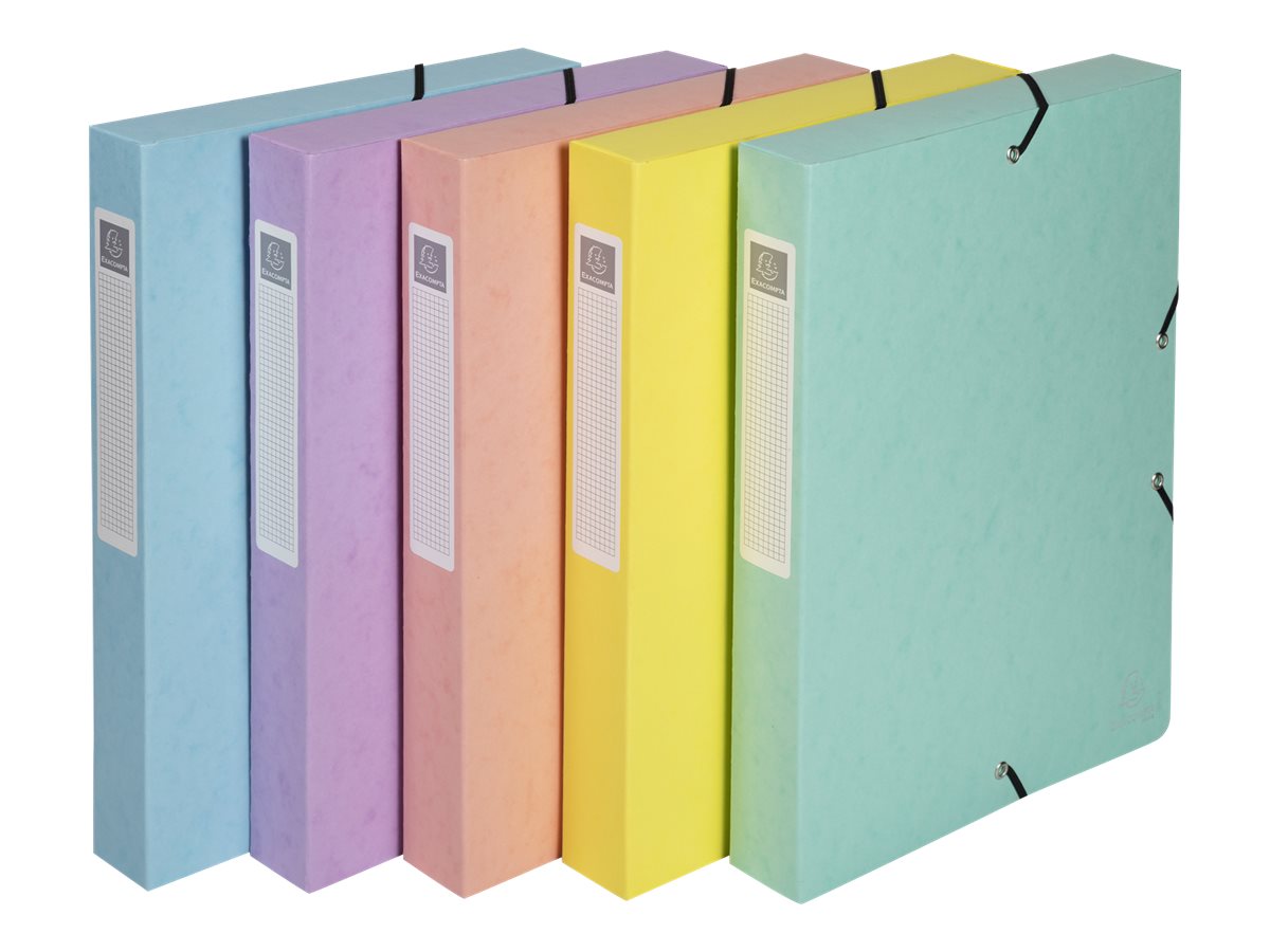 1 Boîte classement A4 - D 40mm 7/10eme Aquarel -Couleurs assortis