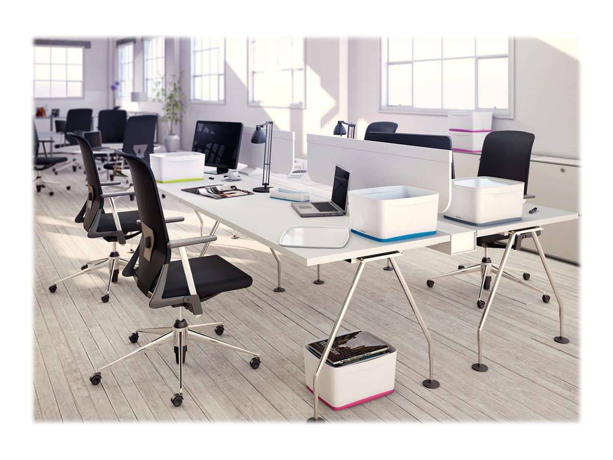 1 Boîte de rangement mybox petit blanc/gris