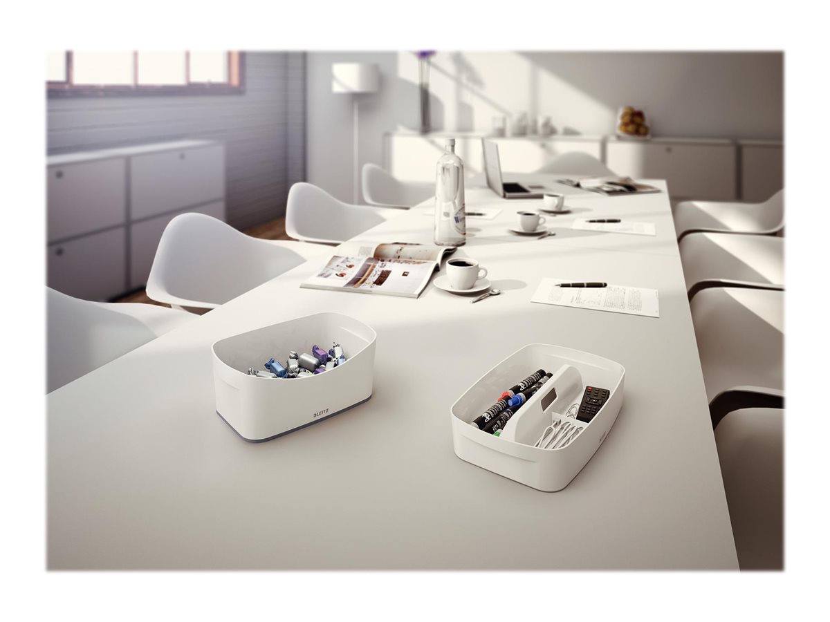 1 Boîte de rangement mybox petit blanc/gris