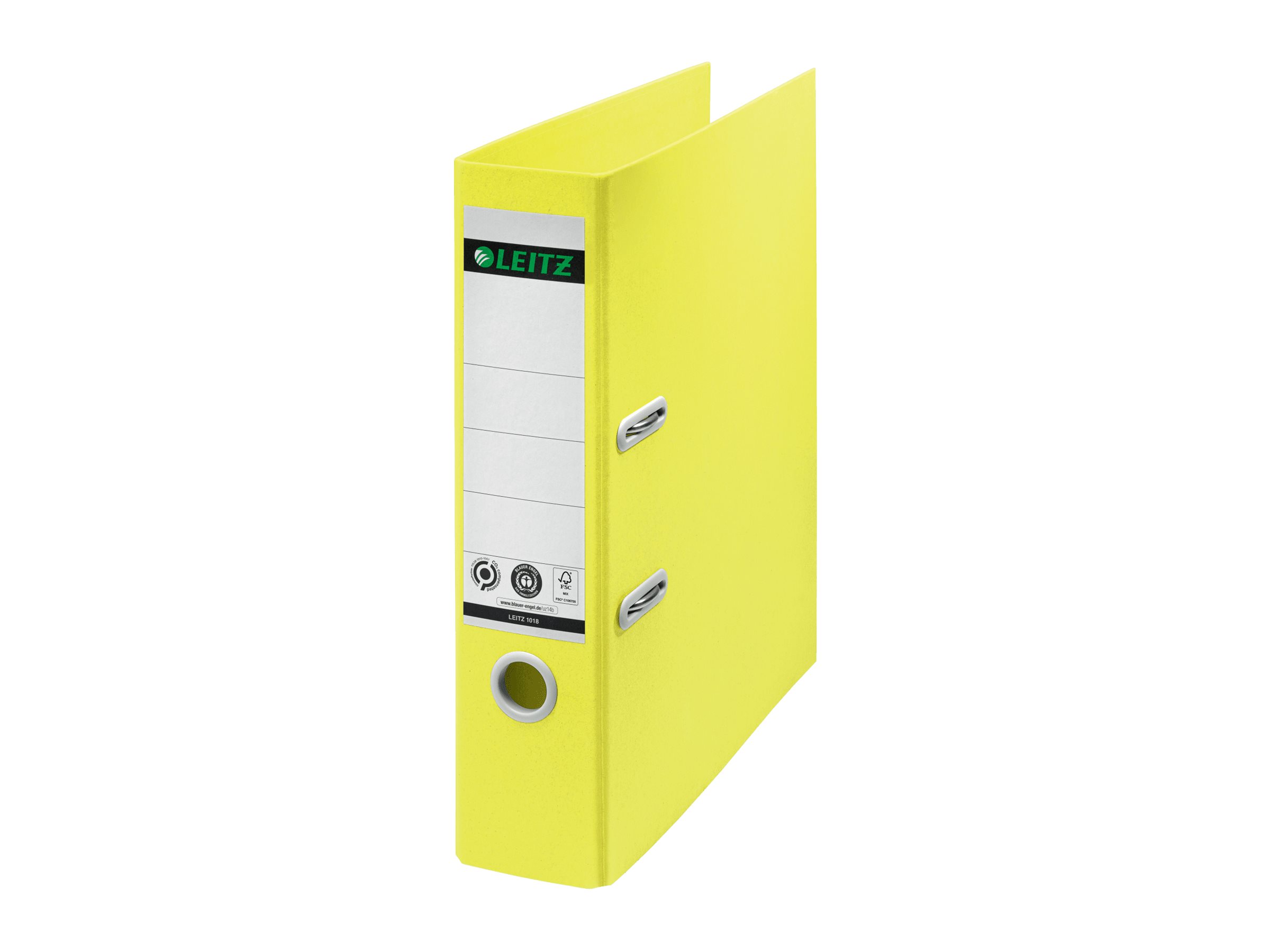 1 Classeurs à levier 180° LEITZ Recyclé A4 - Dos 8 cm - Jaune