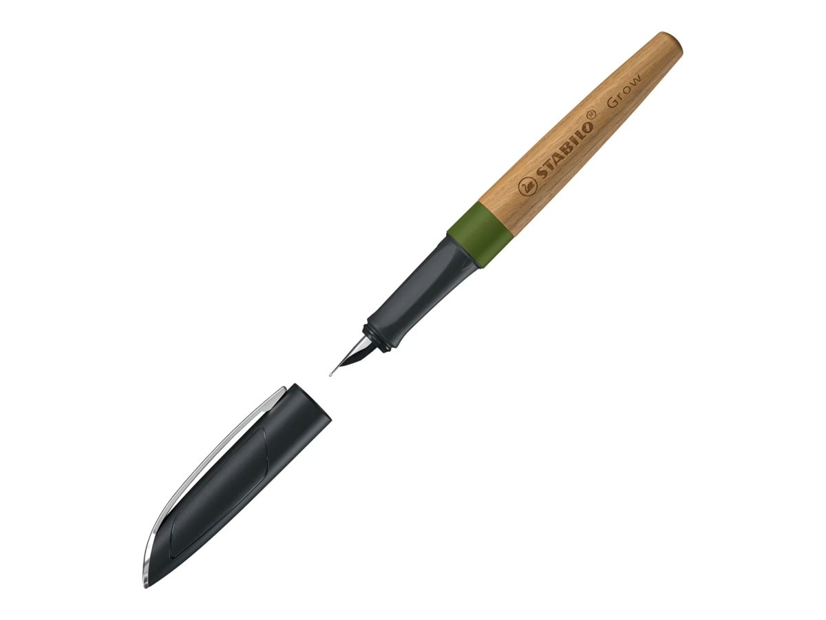 1 Stylo plume en bois Stabilo -  bleu