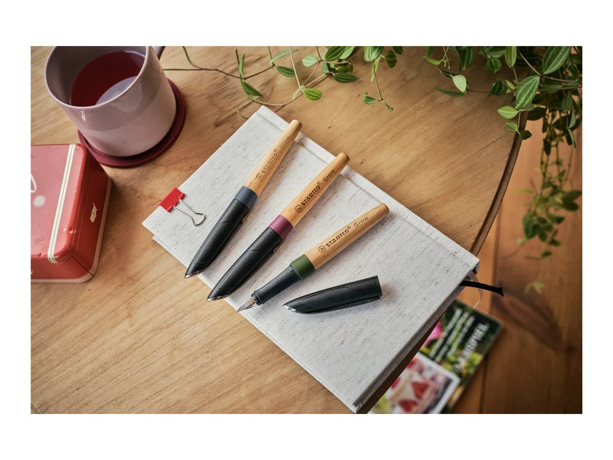 1 Stylo plume en bois Stabilo -  bleu