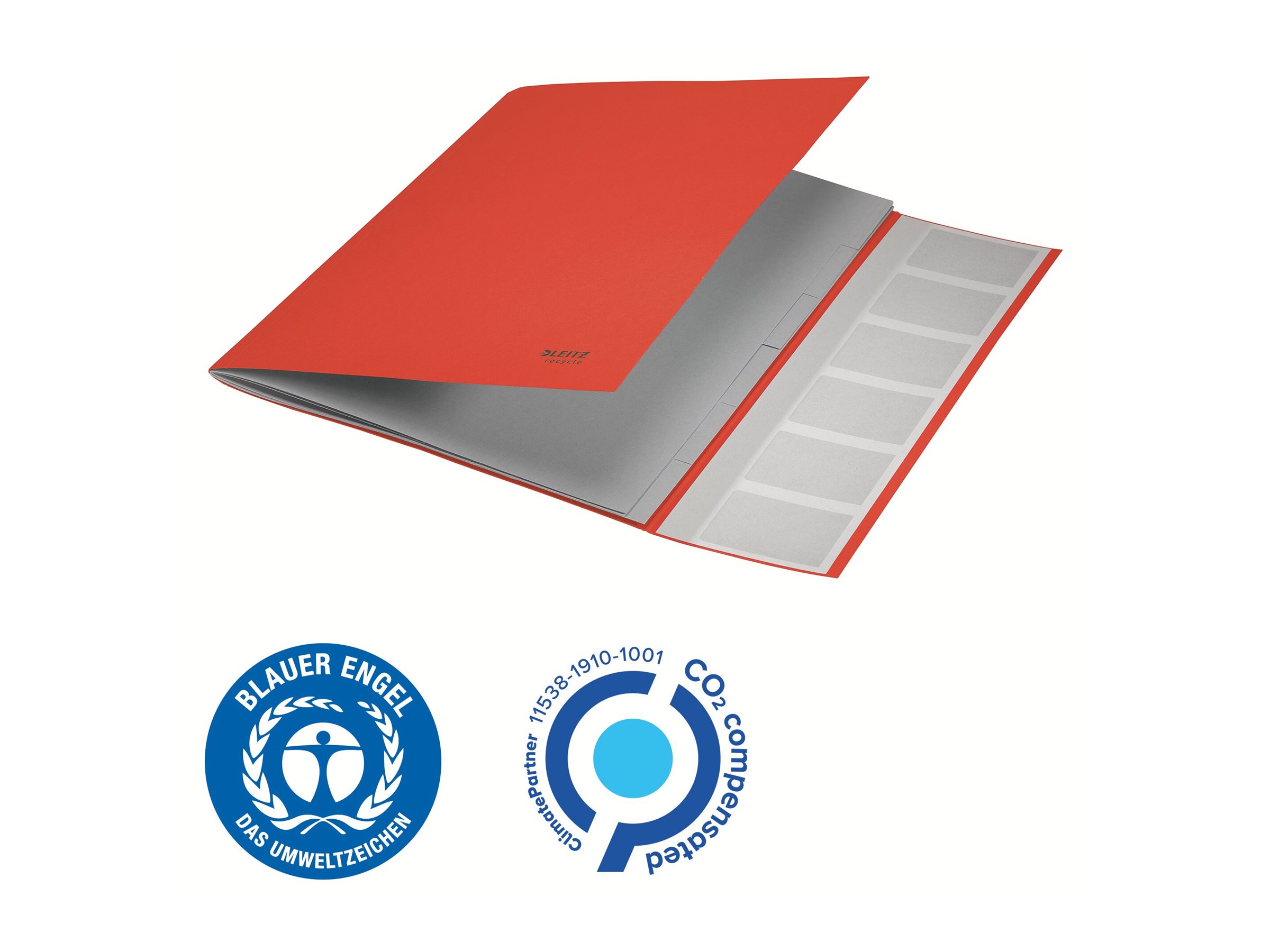 1 Trieur avec élastiques LEITZ 6 touches- 100% recyclé - Rouge