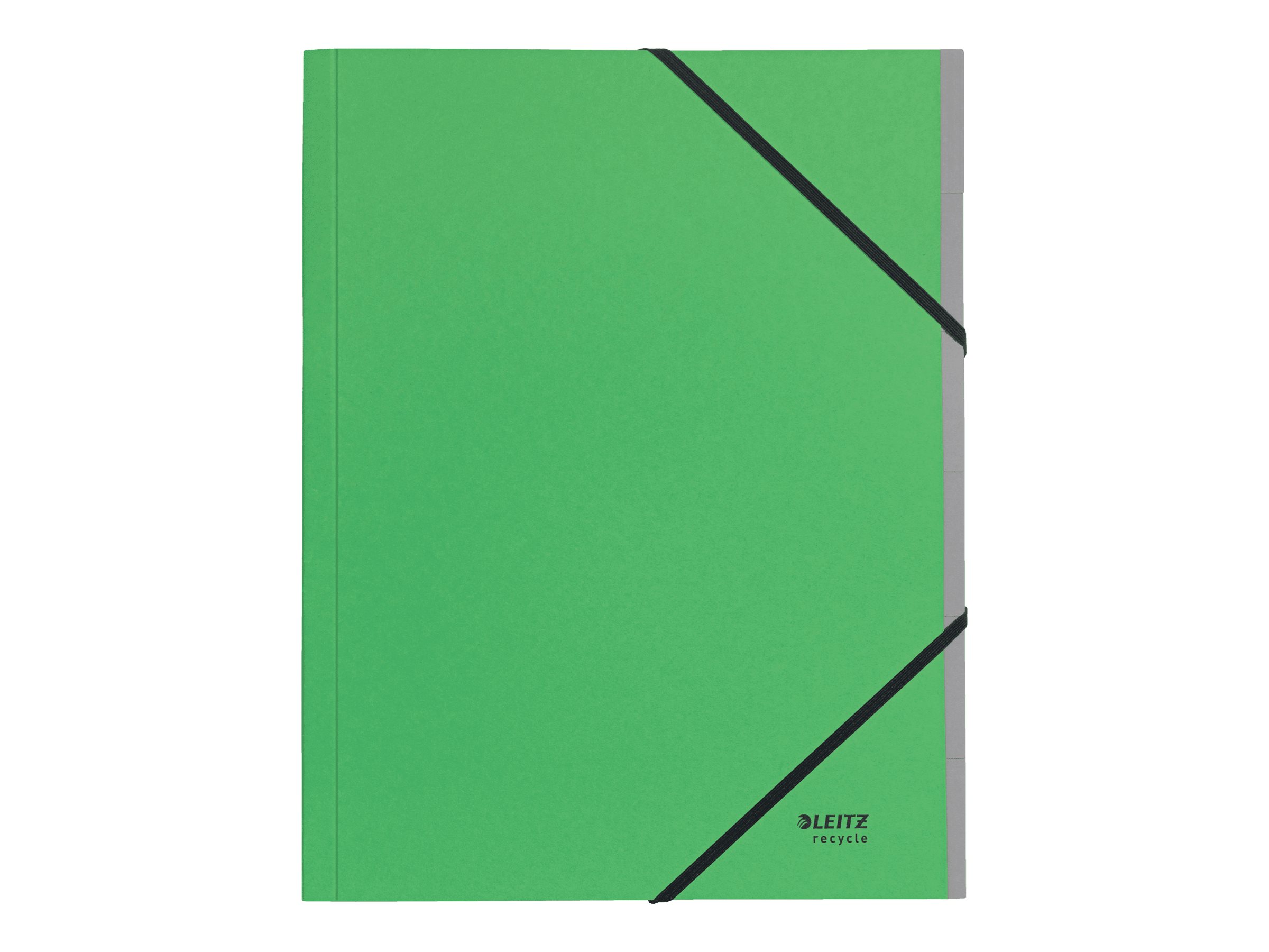1 Trieur avec élastiques LEITZ 6 touches- 100% recyclé - Vert