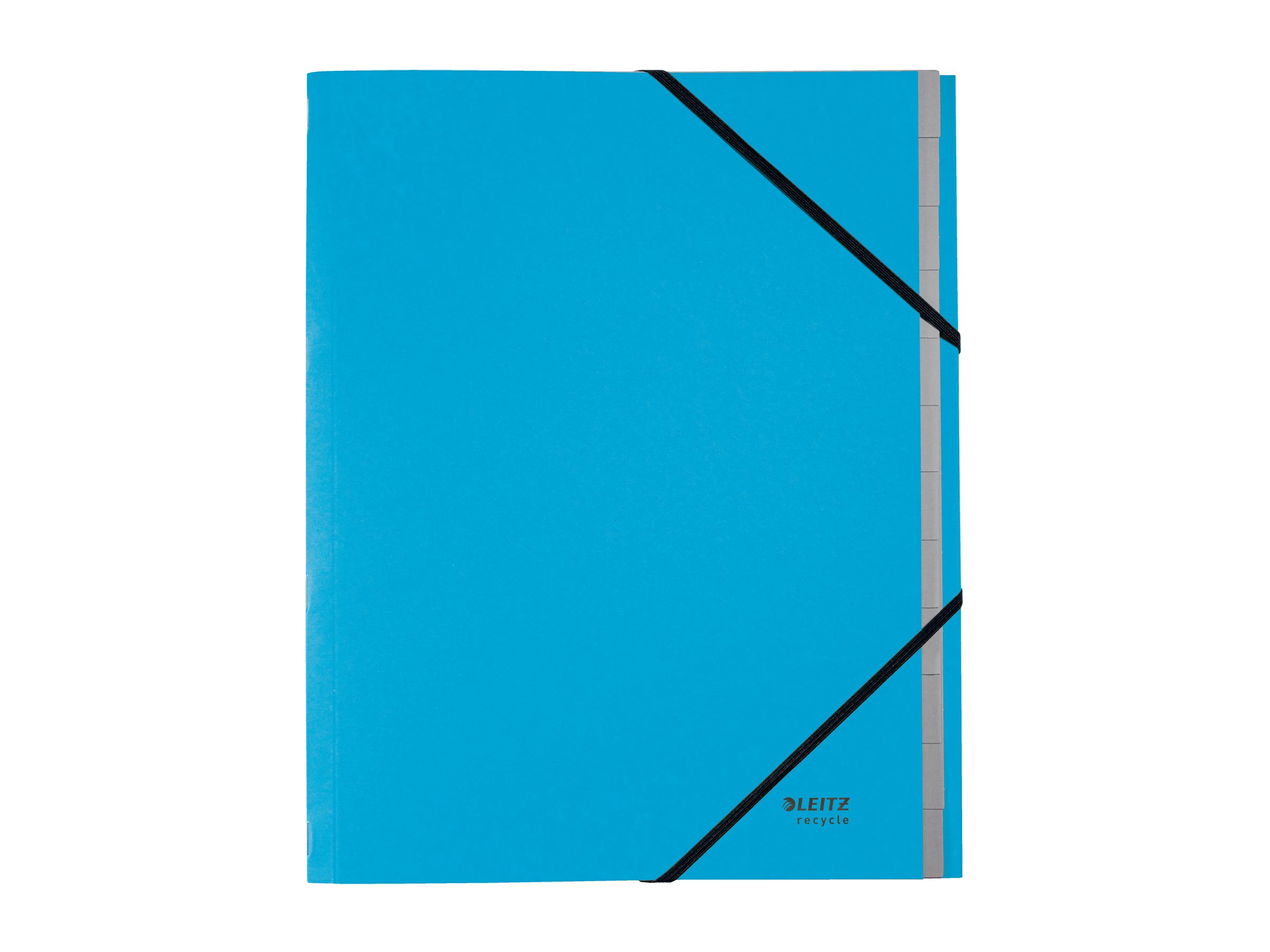 1 Trieur avec élastiques LEITZ 12 touches - 100% recyclé - Bleu