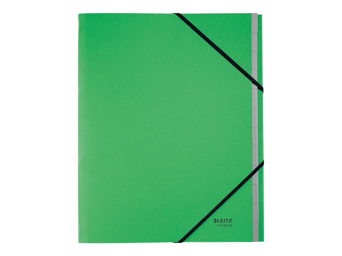 1 Trieur avec élastiques LEITZ 12 touches - 100% recyclé - Vert