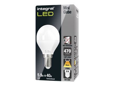 1 Ampoule LED Mini globe E14 4.2W 470LM 2700K opale