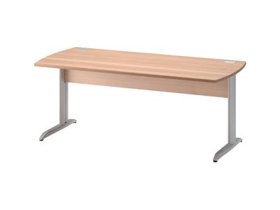 1 Bureau BREST 160 cm chêne du bocage anthracite pieds en métal monté