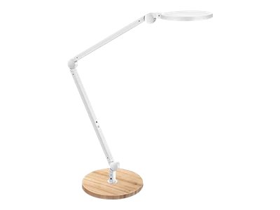 1 Lampe de bureau LED Giant silva blanc avec socle bois
