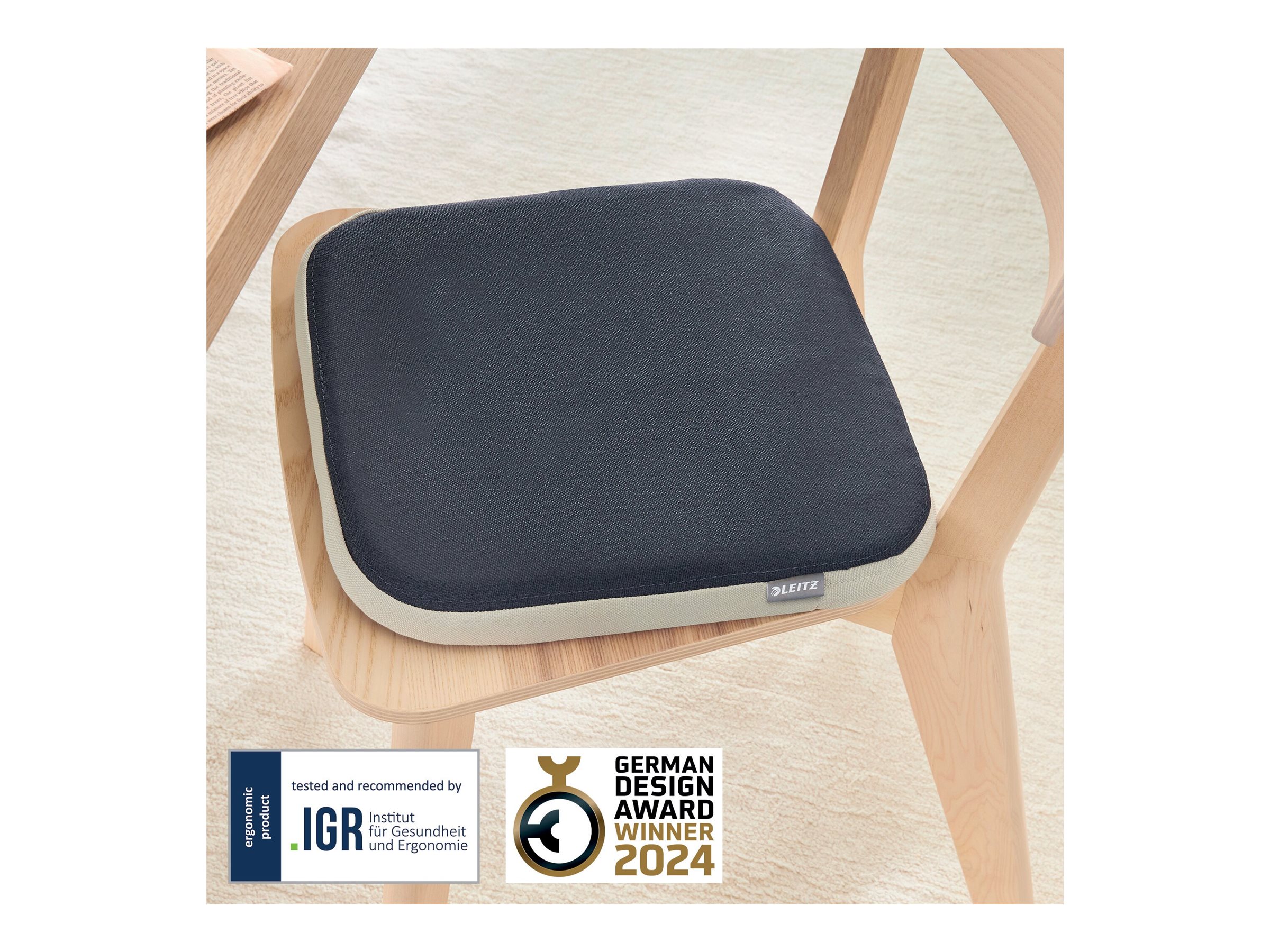 1 Coussin d¿assise ergonomique - Gris foncé