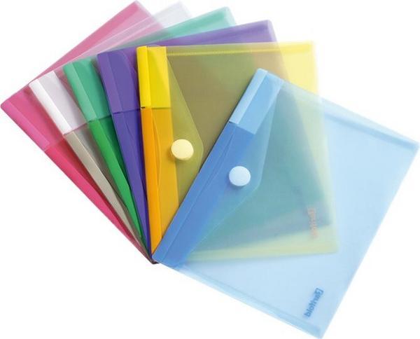 1 Lot de 6 pochettes polypropylène recyclé A5 - Assortis