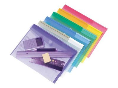 1 Lot de 12 pochettes polypropylène recyclé A4 - Assorties
