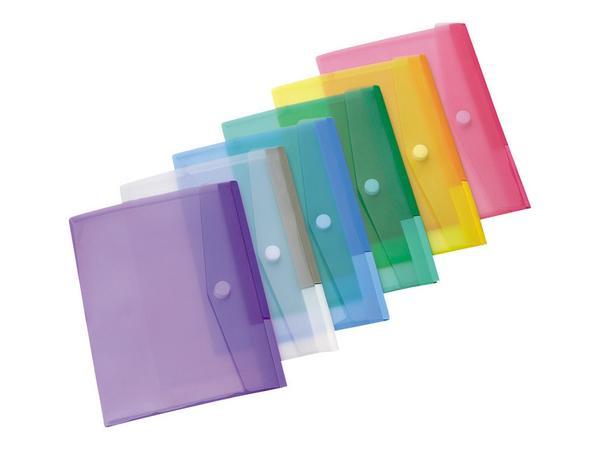 1 Lot de 12 pochettes polypropylène recyclé A4 - Assorties