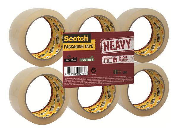 1 Lot de 6 rouleaux ruban d'emballage Scotch®  SECURE SEAL 50 mmx66 m Transparent