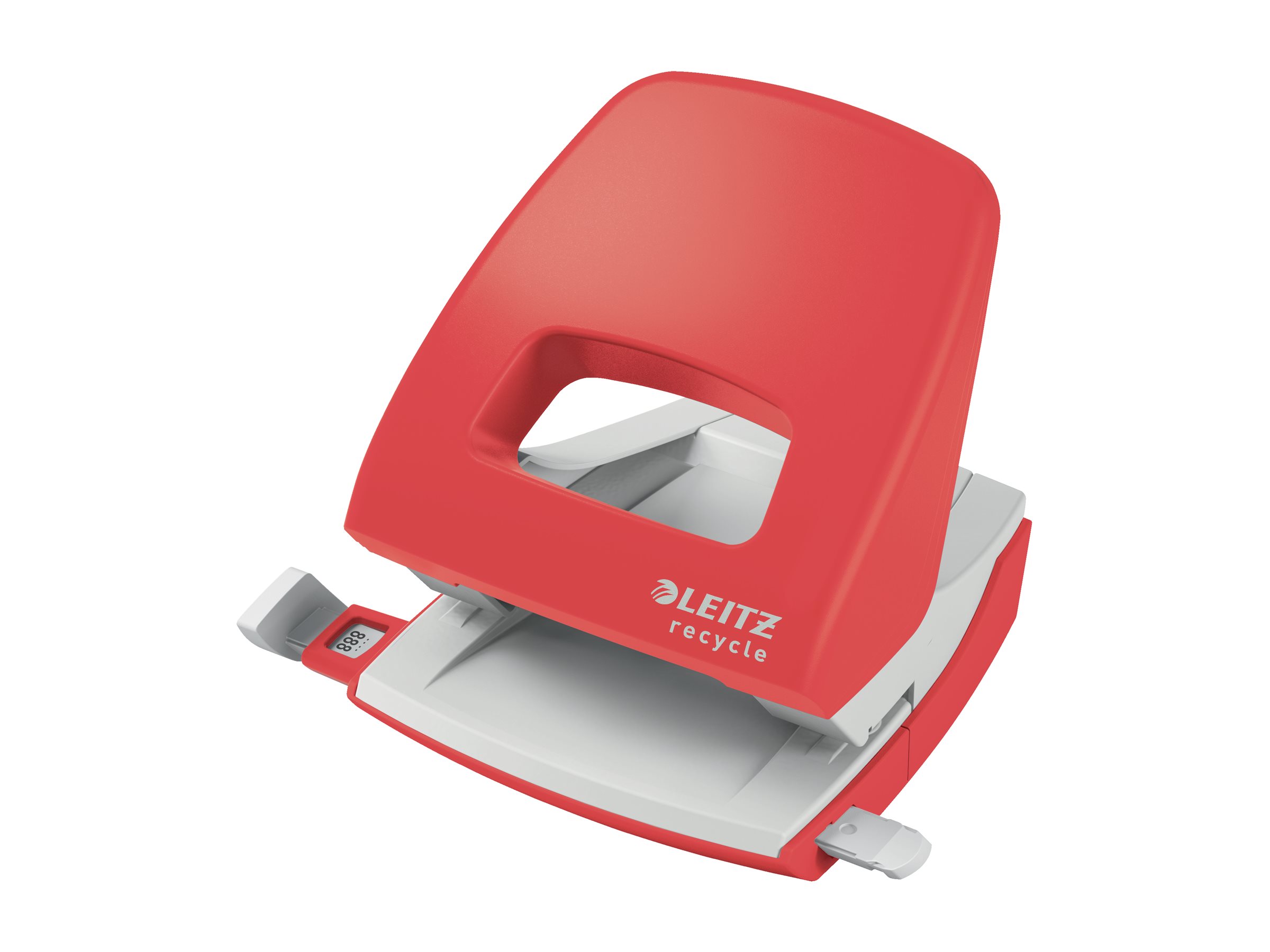 1 Perforateur Leitz Recycle 2 trous, 30 feuilles - rouge