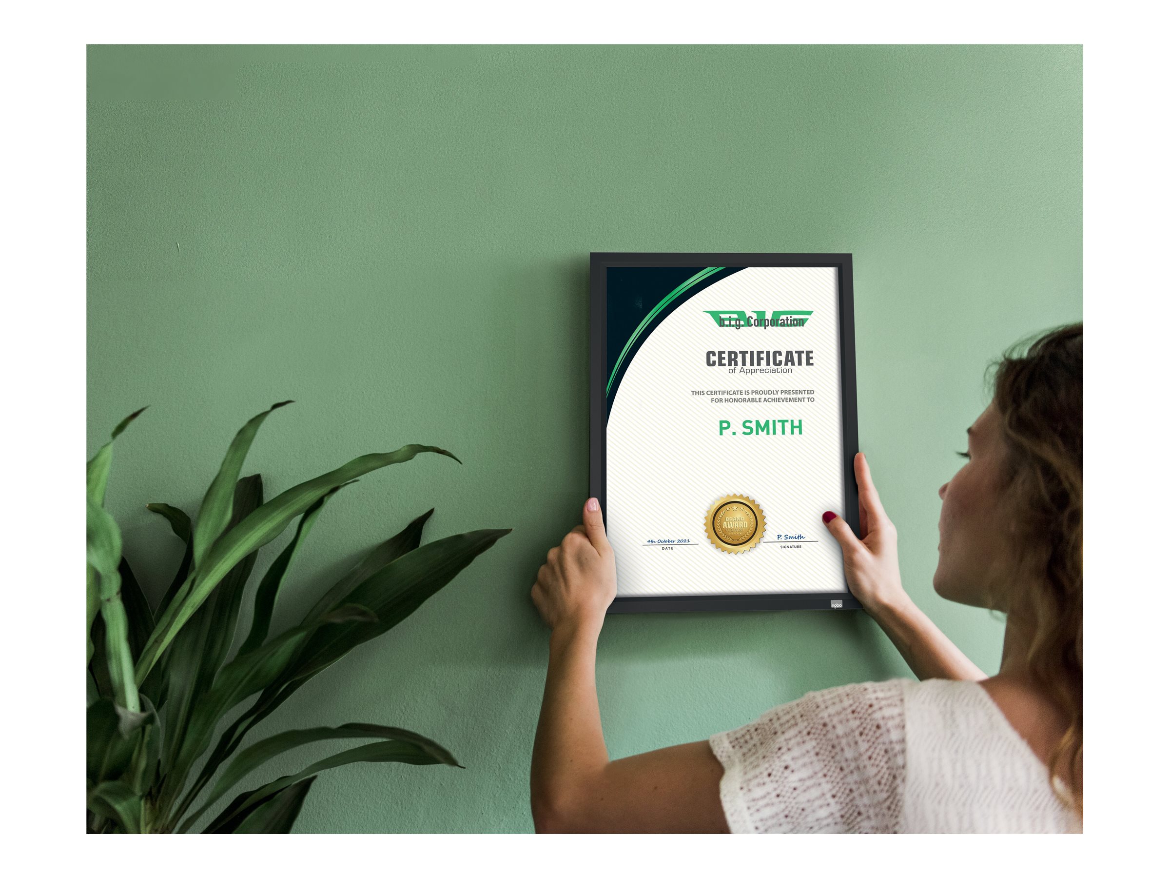 1 Porte-affiche clipsable A4 Nobo impression - noir