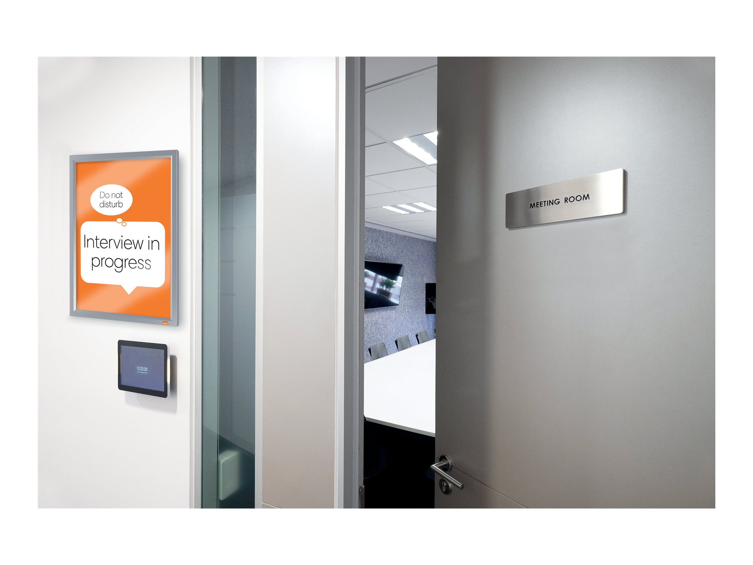 1 Porte-affiche clipsable A4 Nobo impression - argent