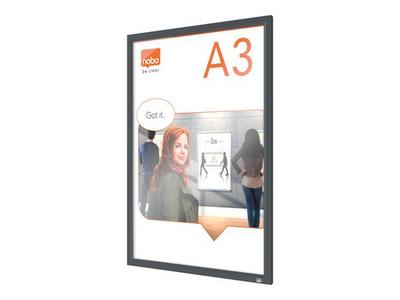 1 Porte-affiche clipsable A3 Nobo impression - noir