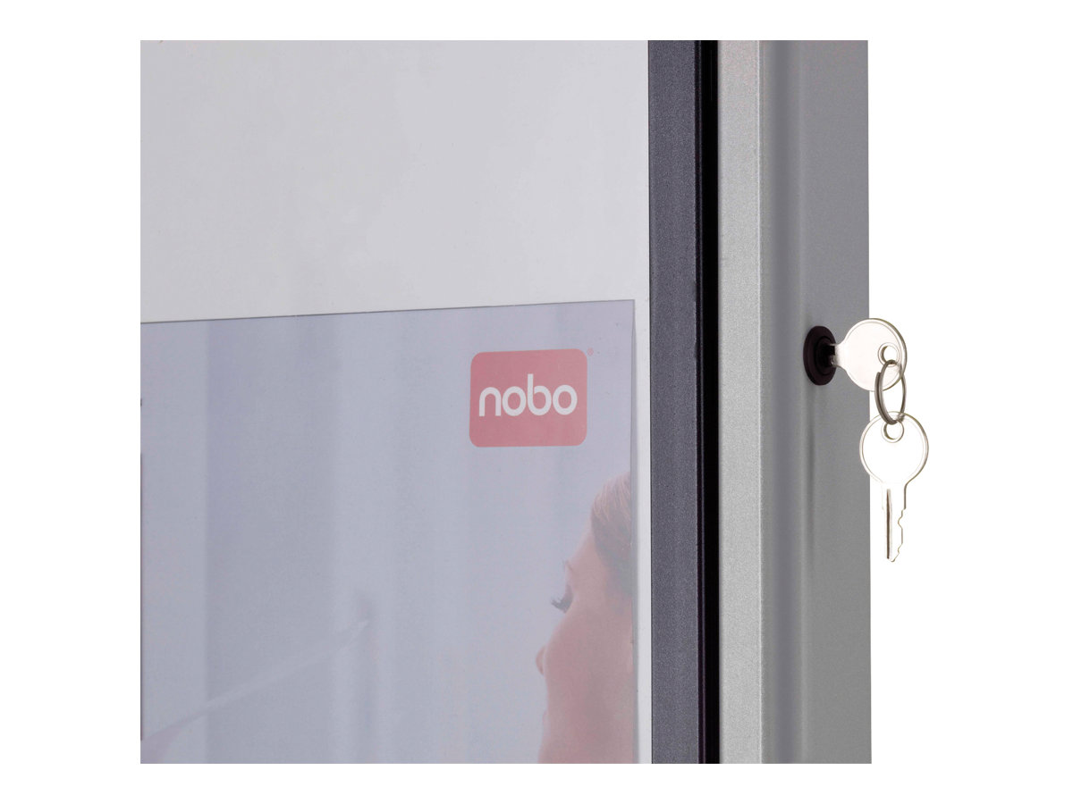 1 Vitrine d'extérieur 4xA4 PREMIUM PLUS Nobo magnétique -  Blanc