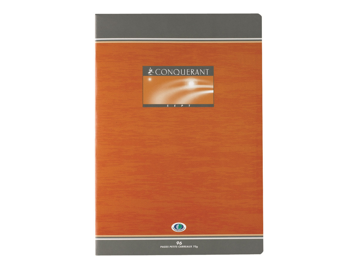 1 Cahier agrafé Conquérant 70g, A4, Seyès,96 pages