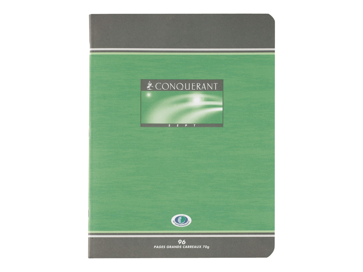 1 Cahier agrafé Conquérant 70g, A4, Seyès,96 pages