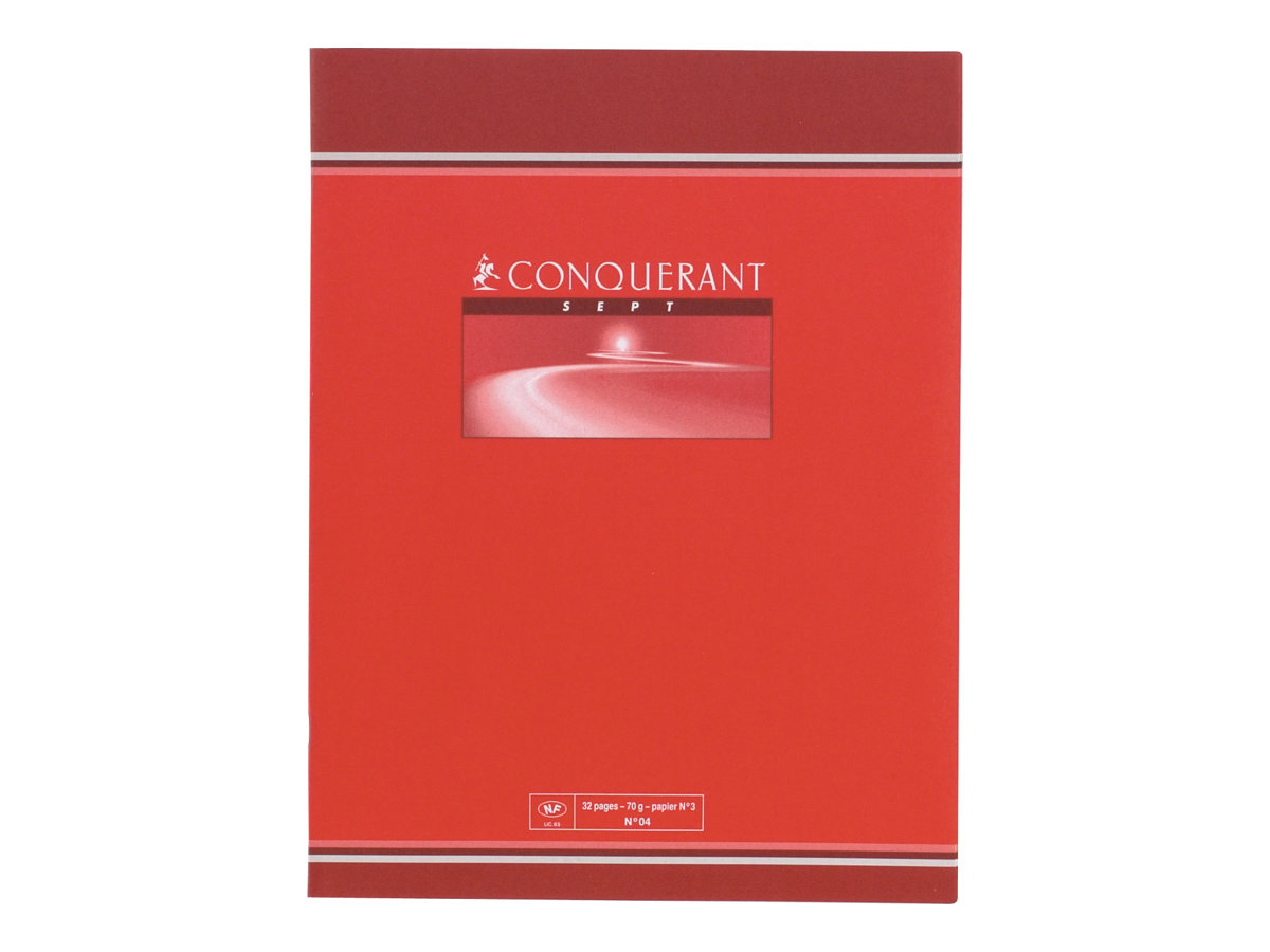 1 Cahier agrafé Conquérant 70g, A4, Seyès,96 pages